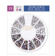 Flatback Nail Rhinestone Wheels - Available in 22 variants 19 Rhinestones