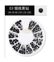 Flatback Nail Rhinestone Wheels - Available in 22 variants 3 Rhinestones