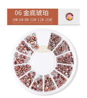 Flatback Nail Rhinestone Wheels - Available in 22 variants 6 Rhinestones