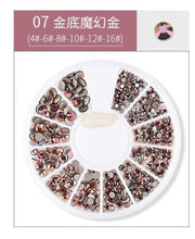 Flatback Nail Rhinestone Wheels - Available in 22 variants 7 Rhinestones