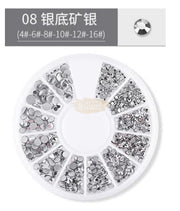 Flatback Nail Rhinestone Wheels - Available in 22 variants 8 Rhinestones