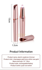 Flawlbss Brow Trimmer USB Rechargeable with LED Light Hair Remover Machine