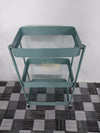Foldable 3-Tier Metal Rolling Storage Cart | Green Storage Cart