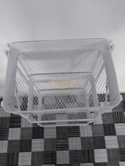 Foldable 3-Tier Metal Rolling Storage Cart | White Storage Cart