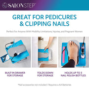 Foldable Deluxe Beauty Footrest with LED Magnifier and Fan Salon Furnishing