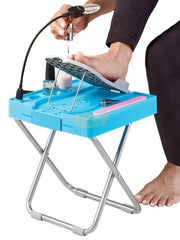 Foldable Deluxe Beauty Footrest with LED Magnifier and Fan Salon Furnishing