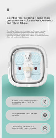 Foldable Foot Tub with heat & massage rollers (No bubble massage function. No remote) Salon Furnishing