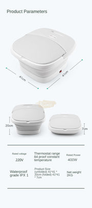 Foldable Foot Tub with heat & massage rollers (No bubble massage function. No remote) Salon Furnishing