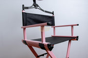 Foldable Makeup Artist Director’s Chair with Headrest | Pink Furniture