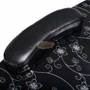 Foldable Manicure Station on Wheels with Carry bag | Black Flower Design MT-017F Manicure Tables