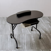 Foldable Manicure Station on Wheels with Carry bag - Black MT-001 Manicure Tables
