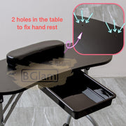 Foldable Manicure Station on Wheels with Carry bag - Black MT-005 Manicure Tables