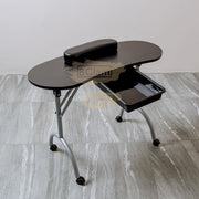 Foldable Manicure Station on Wheels with Carry bag - Black MT-005 Manicure Tables
