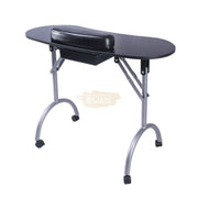 Foldable Manicure Station on Wheels with Carry bag - Black MT-005 Manicure Tables