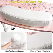 Foldable Manicure Station on Wheels with Carry bag | Pink Flower Design MT-017F Manicure Tables