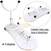 Foldable Manicure Station on Wheels with Carry bag | Pink Flower Design MT-017F Manicure Tables