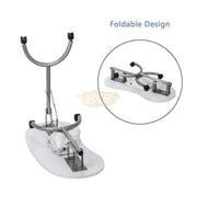 Foldable Manicure Station on Wheels with Carry bag | White Flower Design with Dust Collector MT-020F Manicure Tables