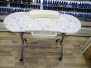 Foldable Manicure Station on Wheels with Carry bag | White Flower MT-017F Manicure Tables