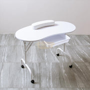 Foldable Manicure Station on Wheels with Carry bag - White MT-001 Manicure Tables