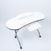 Foldable Manicure Station on Wheels with Carry bag - White MT-005 Manicure Tables