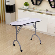 Foldable Manicure Station on Wheels with Carry bag - White MT-005 Manicure Tables