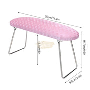 Foldable Microfiber Leather Hand Rest Manicure Station | Pink Nail Salon Accessories