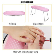 Foldable Microfiber Leather Hand Rest Manicure Station | Pink Nail Salon Accessories