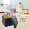 Folding Square Ottoman with Storage | Black | 36*36*36cm
