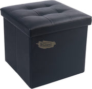 Folding Square Ottoman with Storage | Black | 36*36*36cm