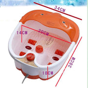 Foot Spa Bath Massager with Heat & Rollers SQ-368 | Orange/White Massage Foot Tub