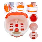 Foot Spa Bath Massager with Heat & Rollers SQ-368 | Orange/White Massage Foot Tub