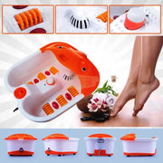 Foot Spa Bath Massager with Heat & Rollers SQ-368 | Orange/White Massage Foot Tub