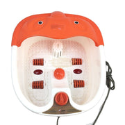 Foot Spa Bath Massager with Heat & Rollers SQ-368 | Orange/White Massage Foot Tub