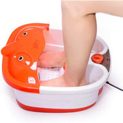 Foot Spa Bath Massager with Heat & Rollers SQ-368 | Orange/White Massage Foot Tub