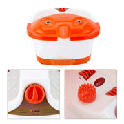 Foot Spa Bath Massager with Heat & Rollers SQ-368 | Orange/White Massage Foot Tub