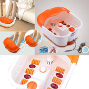 Foot Spa Bath Massager with Heat & Rollers SQ-368 | Orange/White Massage Foot Tub