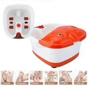 Foot Spa Bath Massager with Heat & Rollers SQ-368 | Orange/White Massage Foot Tub