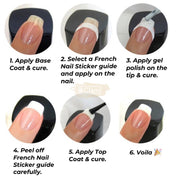 French Nail Sticker Tip Guide Nail Art Kits & Accessories