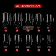 Full Cover Almond Nail Tips Clear 500 Tips Nail Tips