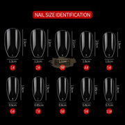 Full Cover Ballerina Nail Tips Clear 100 pcs Nail Tips