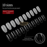 Full Cover Ballerina Nail Tips Clear 100 pcs Nail Tips