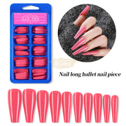 Full Cover Color Long Ballet Press On Nail 100 pieces/box Press On Nails