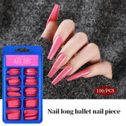 Full Cover Color Long Ballet Press On Nail 100 pieces/box Press On Nails