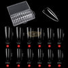 Full Cover Long Pointed Nail Tips Clear 240 Tips Box No.3 Nail Tips