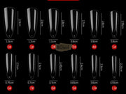 Full Cover Long Pointed Nail Tips Clear 240 Tips Box No.3 Nail Tips