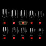 Full Cover Oval Nail Tips Clear 500 Tips Nail Tips