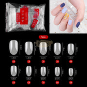 Full Cover Oval Nail Tips Natural 500 Tips Nail Tips