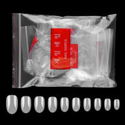 Full Cover Oval Nail Tips Natural 500 Tips Nail Tips