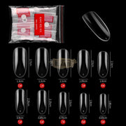 Full Cover Round Nail Tips Clear 100 Tips Nail Tips