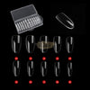 Full Cover Round Nail Tips Clear 240 Tips Box No.2 Nail Tips